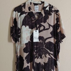Zara Short Sleeve Button-down Shirt